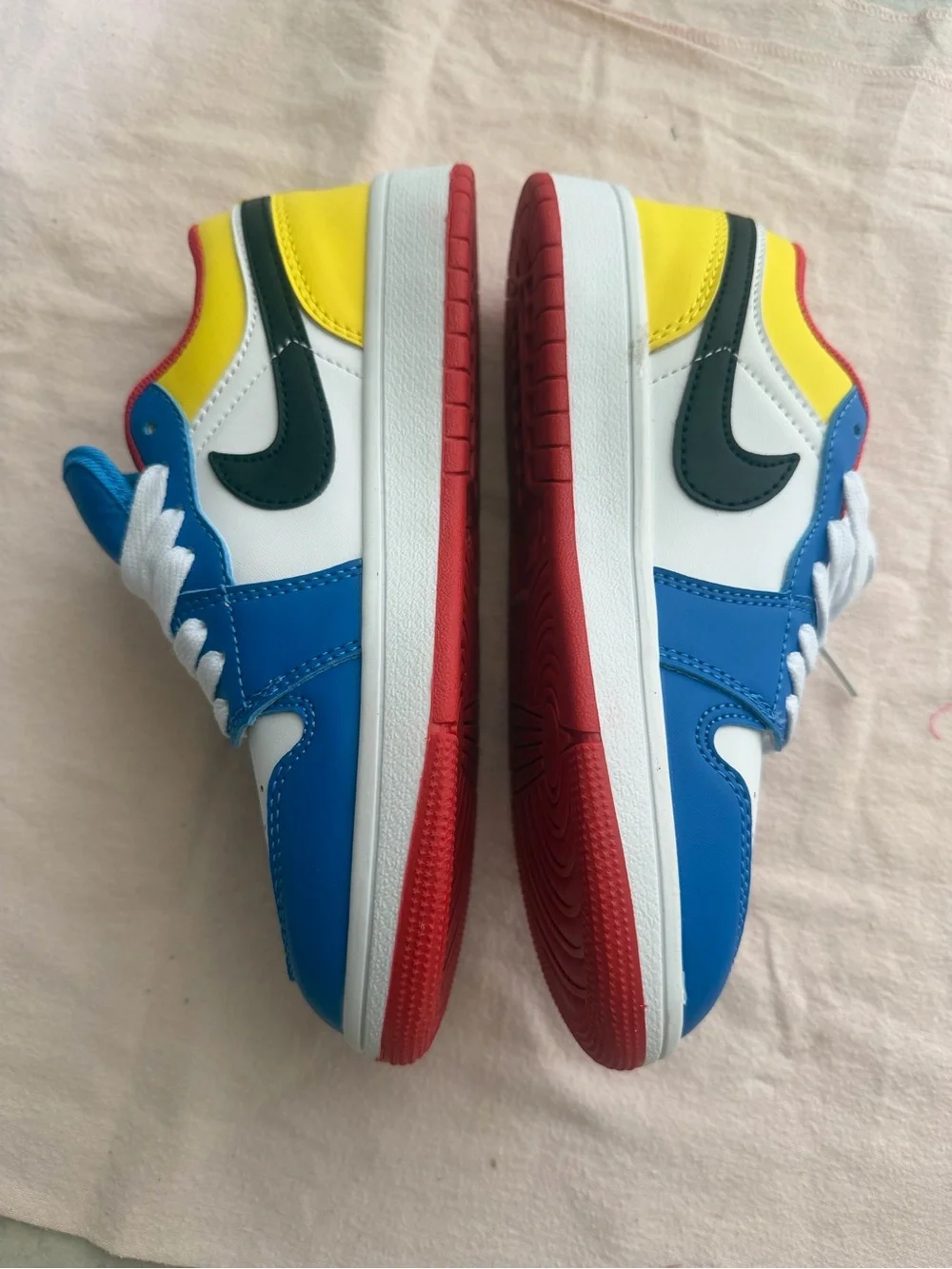 Kids Multicolor Basketball Sneakers - Blue White Red